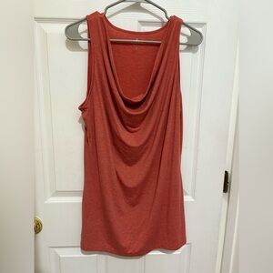 Athleta Terracotta Drape Neck Tank Top